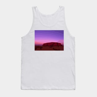 Purple Sunset Over Uluru Tank Top